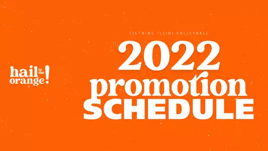 2022 Volleyball Promo Schedule graphic