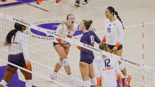 Team celebration vs. Illinois State