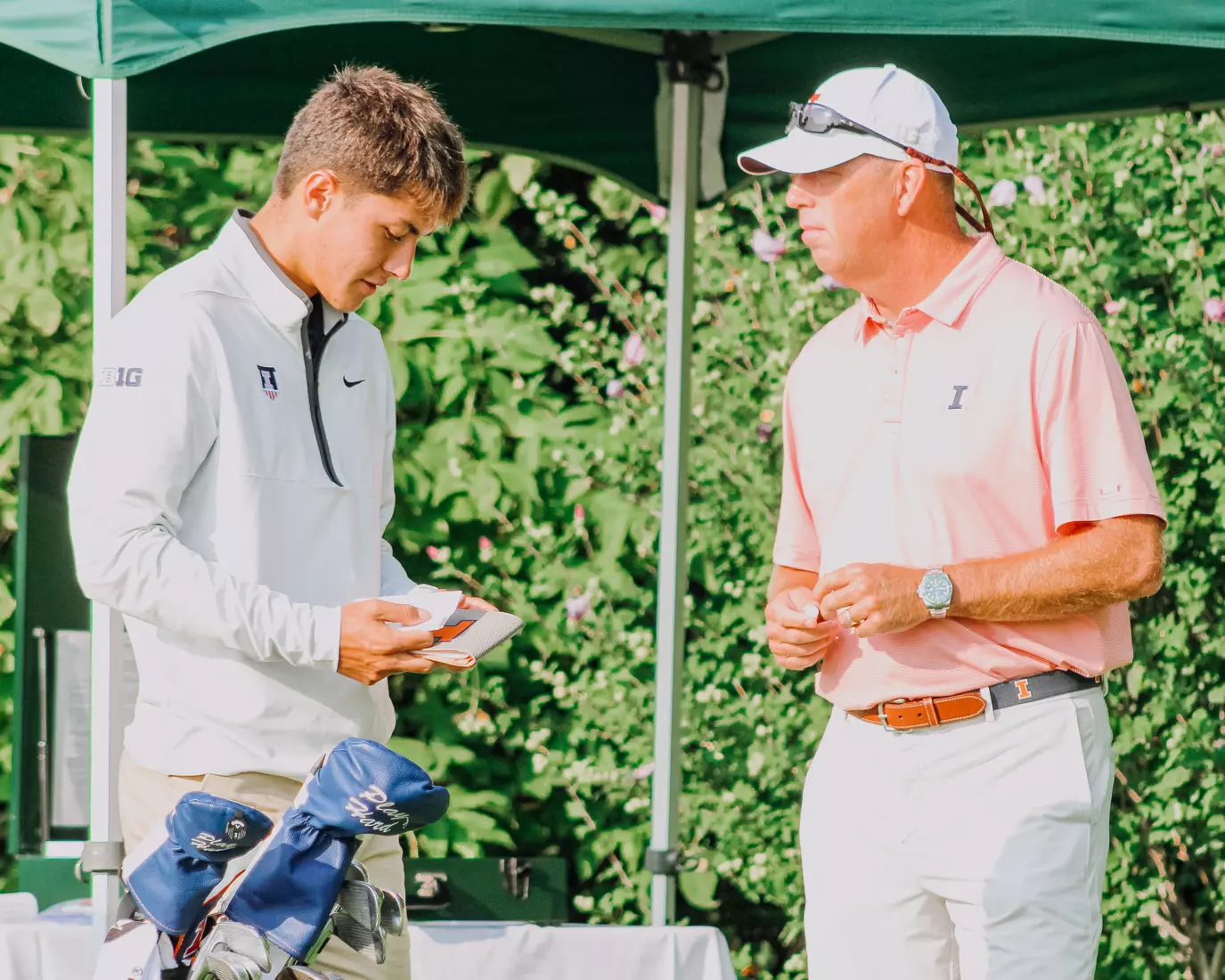 Matthis Besard and head coach Mike Small