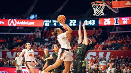 Illinois women's basketball topped Michigan State during Alumni Weekend at the State Farm Center on Sunday, January 29.