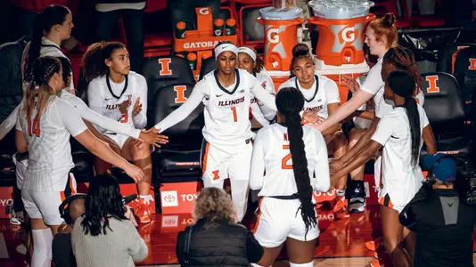 Illini WBB pre-game lineups team