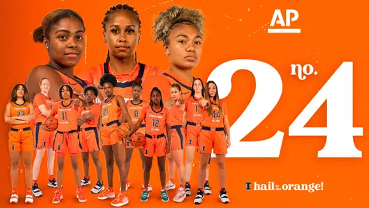 Illini WBB ranked 24 graphic 1/9/23