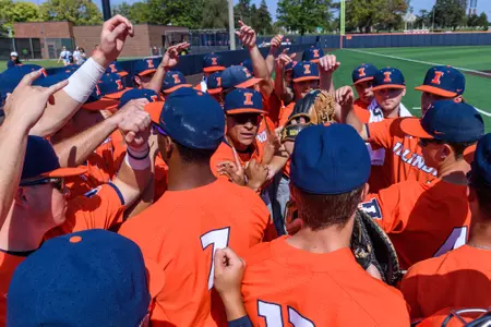 CHAMPAIGN, IL - September 30, 2023 - Illini before the game between the Indiana State Sycamores and the Illinois Fighting Illini at Illinois Field in Champaign, IL. Photo By Craig Pessman