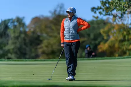 MEDINAH, IL - October 09, 2023 - Illinois’s Sophia Sulkar during the Illini Women's Invitational at Medinah at the Medinah Country Club in Medinah, IL. Photo By