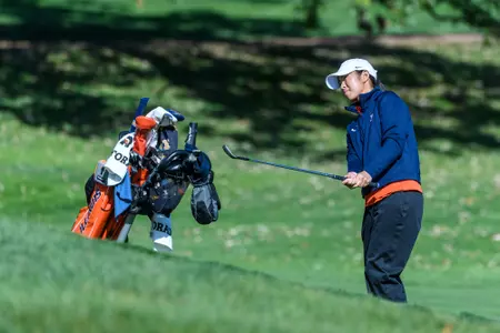 MEDINAH, IL - October 09, 2023 - Illinois’s Isabel Sy during the Illini Women's Invitational at Medinah at the Medinah Country Club in Medinah, IL. Photo By