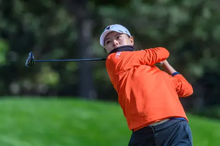 MEDINAH, IL - October 09, 2023 - Illinois’s Erica Lee during the Illini Women's Invitational at Medinah at the Medinah Country Club in Medinah, IL. Photo By