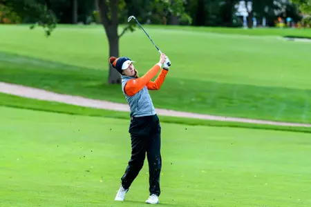 MEDINAH, IL - October 09, 2023 - Illinois’s Lexanne Halama during the Illini Women's Invitational at Medinah at the Medinah Country Club in Medinah, IL. Photo By