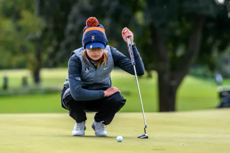 MEDINAH, IL - October 10, 2023 - Illinois’s Lexanne Halama during the Illini Women's Invitational at Medinah at the Medinah Country Club in Medinah, IL. Photo By