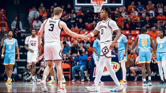 Domas and Shannon celebration vs. Southern - 11/19/23 (Courtney Bay)