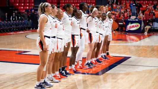 CHAMPAIGN, IL - October 30, 2023 - The Illinois Fighting Illini after the game between the Truman State Bulldogs and the Illinois Fighting Illini at State Farm Center in Champaign, IL. Photo By Kevin Snyder
