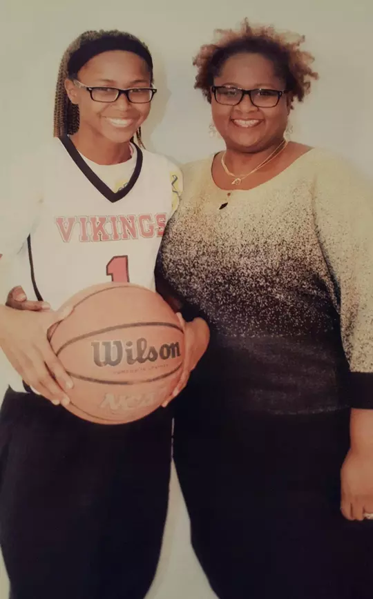 Genesis Bryant and Cynthia Bryant youth basketball
