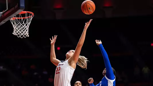 Shay Bollin rebounding vs. Central Connecticut