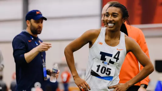 Olivia Howell after Big Ten Mile win 2.25.23