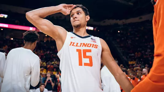Image Taken At Illinois Fighting Illini vs Maryland Terrapins Men’s Basketball Game, Xfinity Center, College Park, Maryland, Friday, December 2, 2022. Courtney Bay/Illinois Basketball