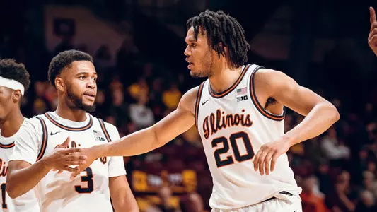 Image Taken At Illinois Fighting Illini vs Minnesota Golden Gophers Men’s Basketball Game, Williams Arena, University of Minnesota, Minneapolis, MN, Monday, January 16, 2023. Courtney Bay/Illinois Basketball