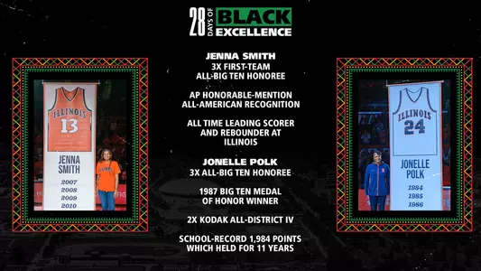 Jonelle Polk McCloud and Jenna Smith 28 Days of Black Excellence graphic
