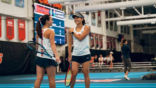 Violeta Martinez, Ashley Yeah Illinois Fighting Illini Women's Tennis vs. ISU-02/12/2023