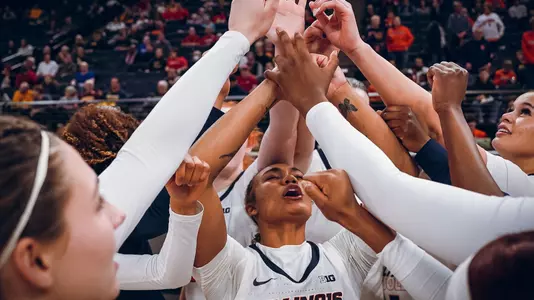 Big Ten Tournament huddle
