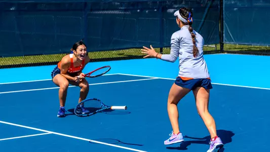 Kida Ferrari Violeta MartinezI llinois Fighting Illini Women's Tennis vs. Michigan - 4/2/23