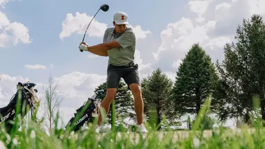 Jackson Buchanan practice at Atkins Golf Club (Leigh McGuirk)
