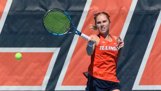 Kasia Treiber Illinois Fighting Illini Women's Tennis vs. Michigan - 4/3/23