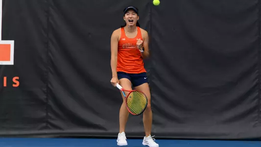 Ashley Yeah Illinois Fighting Illini Women's Tennis vs Iowa - 4/24/23