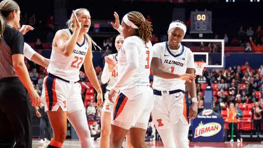 Shay Bollin Makira Cook high five