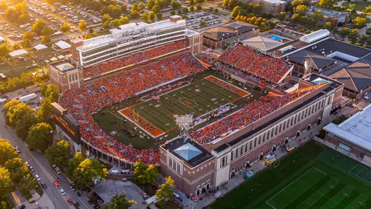 Memorial Stadium aerial 2024 Kansas