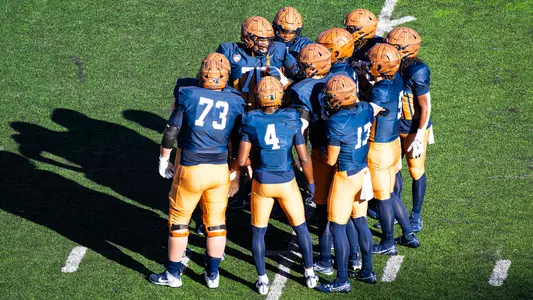 Michigan, offense huddle