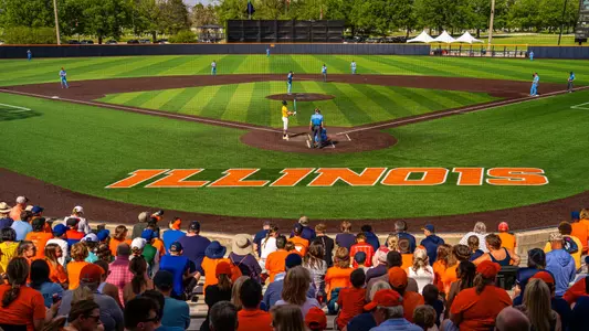 Champaign, IL - May 12, 2024 - Photos taken during the game between the Iowa Hawkeyes and the Illinois Fighting Illini at Illinois Field in Champaign, IL. (Photo By Kevin Snyder/Illinois Athletics)