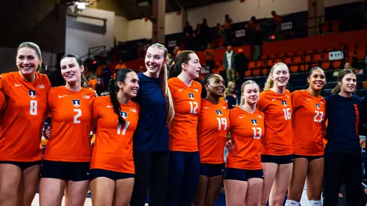 CHAMPAIGN, IL- November 8, 2024 - Photos taken during the game between the USC Trojans and the Illinois Fighting Illini at the George Huff Hall in Champaign, IL.
(Phots By Lucas Sun/Illinois Athletics)