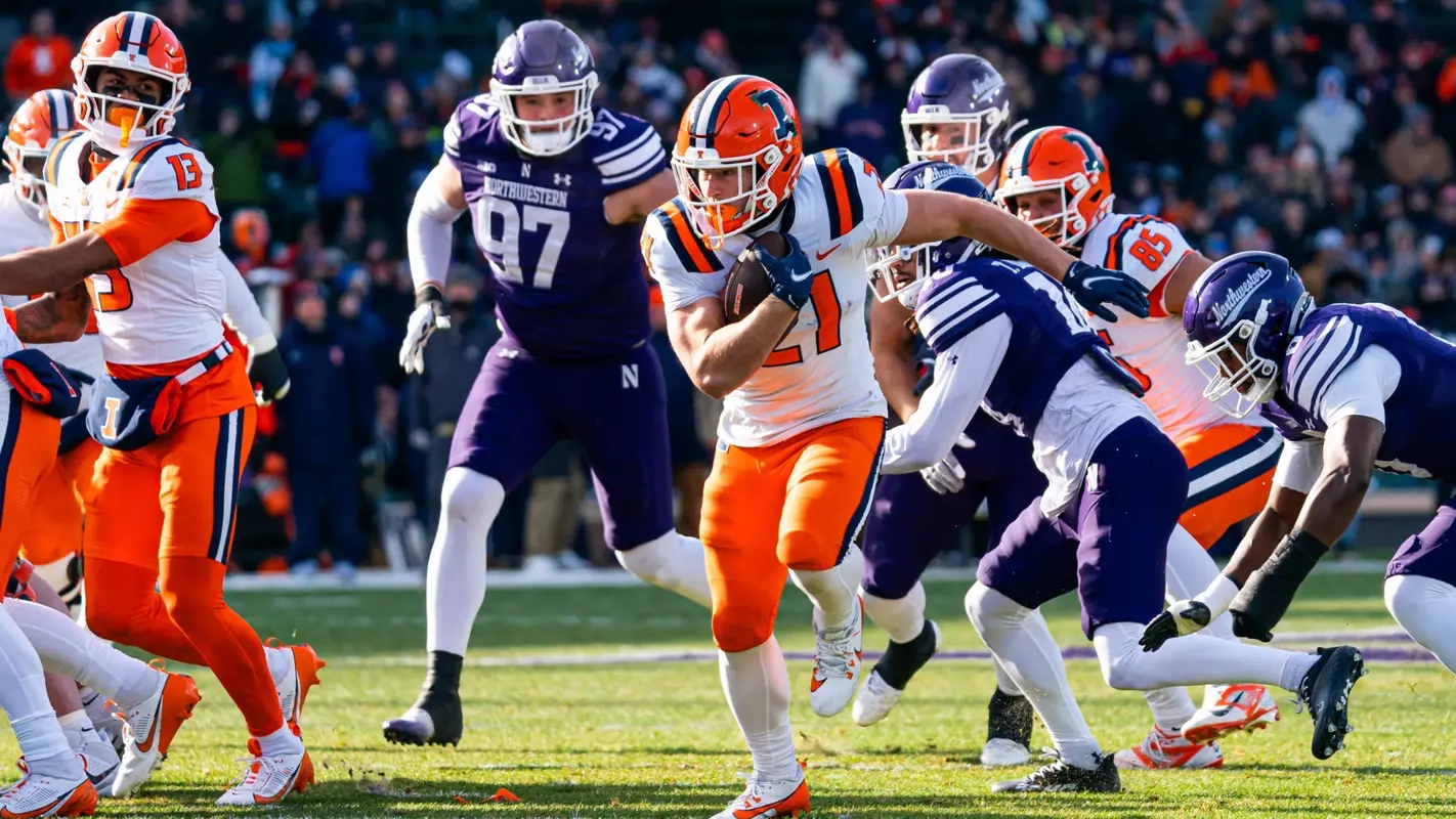 Illinois FB at Northwestern - Aidan Laughery
