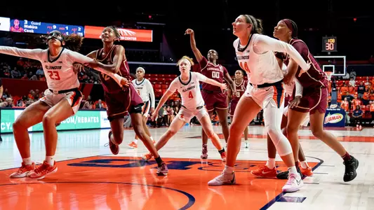 Box Out vs. Florida State Brynn Shoup-Hill Kendall Bostic Gretchen Dolan