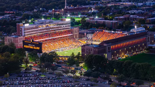 Memorial Stadium 2024 vs. Kansas aerial