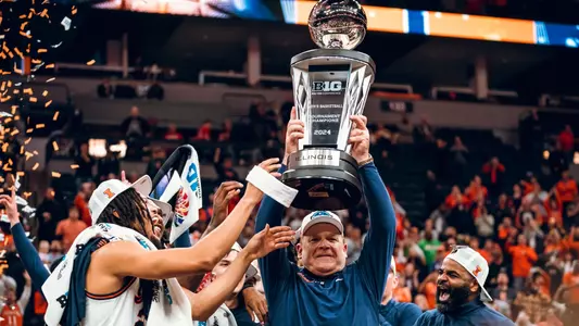 Illinois MBB Big Ten Tournament trophy