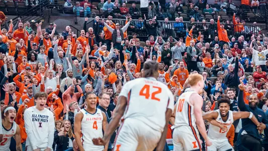 Men's basketball celebration vs. Morehead State - 3-21-24