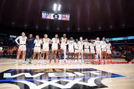 CHAMPAIGN, IL - March 21, 2024 - Photos taken after the 2024 WBIT First Round game between the Missouri State Bears and the Illinois Fighting Illini at State Farm Center in Champaign, IL. (Photo By Madison Dabrowski/Illinois Athletics)