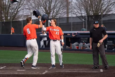 CHAMPAIGN, IL - March 30, 2024 - Photos taken during the game between the Penn State Nittany Lions and the Illinois Fighting Illini at Illinois Field in Champaign, IL. (Photo By Sofi Klein)