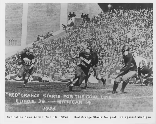 Memorial Stadium History - Dedication Game Red Grange