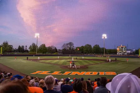 Champaign, IL - May 03, 2024 - Photos taken during the game between the Ohio State Buckeyes and the Illinois Fighting Illini at Illinois Field in Champaign, IL. (Photo By Kevin Snyder/Illinois Athletics)