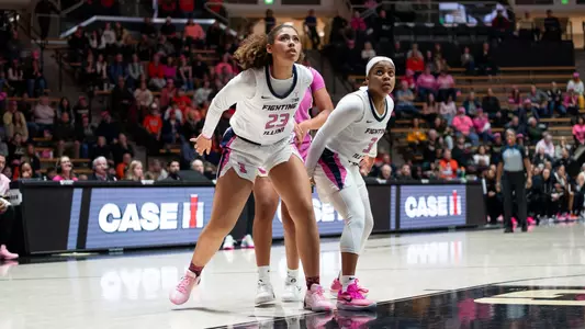 WEST LAFAYETTE, IN - February 05, 2024 - Illinois Forward Brynn Shoup-Hill (#23) and Illinois Guard Makira Cook (#3) during the game between the Purdue Boilermakers and the Illinois Fighting Illini at Mackey Arena in West Lafayette, IN. Photo By Kevin Snyder