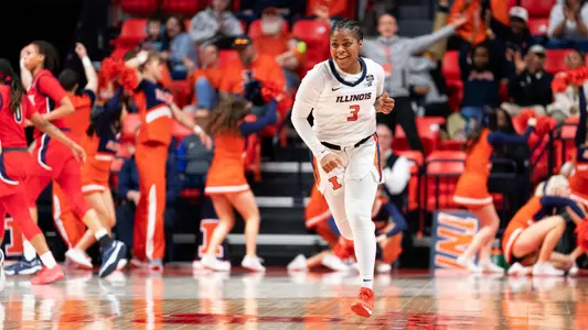 CHAMPAIGN, IL - March 24, 2024 - Photos taken during the 2024 WBIT Second Round game between the Stony Brook Seawolves and the Illinois Fighting Illini at State Farm Center in Champaign, IL. (Photo By Kevin Snyder /Illinois Athletics)