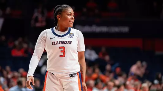 CHAMPAIGN, IL - March 24, 2024 - Photos taken during the 2024 WBIT Second Round game between the Stony Brook Seawolves and the Illinois Fighting Illini at State Farm Center in Champaign, IL. (Photo By Kevin Snyder /Illinois Athletics)