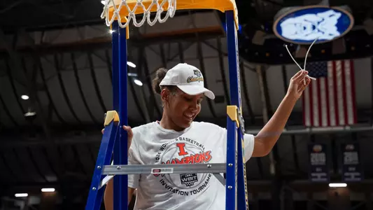 Indianapolis, IN - April 03, 2024 - Photos taken after the 2024 WBIT Championship game between the Villanova Wildcats and the Illinois Fighting Illini at Hinkle Fieldhouse in Indianapolis, IN. (Photo By Kevin Snyder /Illinois Athletics)