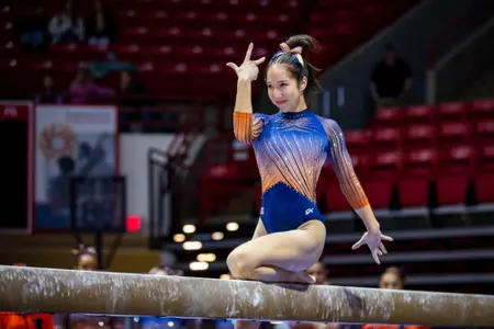 Chloe Cho on Beam at Ball State Quad