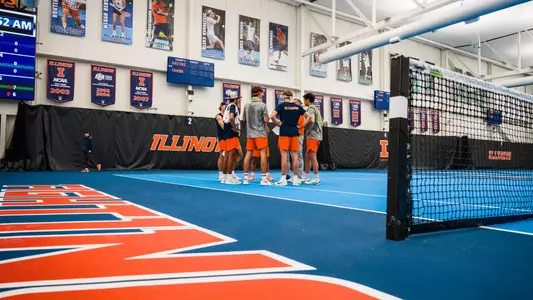 URBANA, IL - January 17, 2025 - Photos taken during the Fighting Illini Invite matches between the Boise State Broncos, Columbia Lions and the Illinois Fighting Illini at Atkins Tennis Center in Urbana, IL. (Photo By Kevin Snyder/Illinois Athletics)
