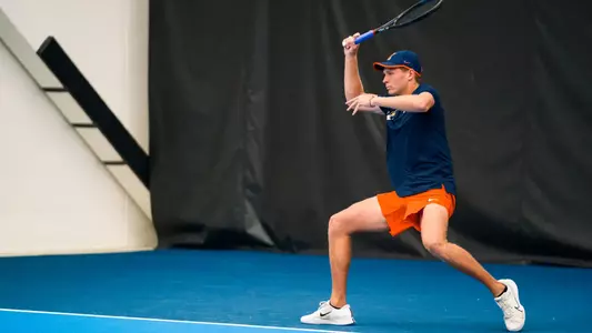 URBANA, IL - January 17, 2025 - Photos taken during the Fighting Illini Invite matches between the Boise State Broncos, Columbia Lions and the Illinois Fighting Illini at Atkins Tennis Center in Urbana, IL. (Photo By Kevin Snyder/Illinois Athletics)