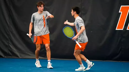 URBANA, IL - January 17, 2025 - Photos taken during the Fighting Illini Invite matches between the Boise State Broncos, Columbia Lions and the Illinois Fighting Illini at Atkins Tennis Center in Urbana, IL. (Photo By Kevin Snyder/Illinois Athletics)