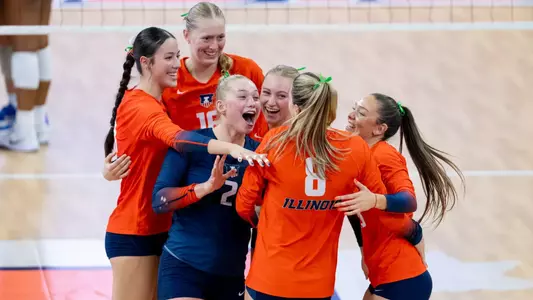CHAMPAIGN, IL - September 21, 2025 - Libero/Defensive Specialist Taryn Kirsch (#2) during the match between the Eastern Illinois Panthers and the Illinois Fighting Illini at Huff Hall in Champaign, IL. Photo By Ashley Ray/Fighting Illini