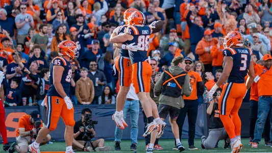 CHAMPAIGN, IL - November 15, 2025 - The game between the Maryland Terrapins and the Illinois Fighting Illini at Gies Memorial Stadium in Champaign, IL. Photo By Fighting Illini